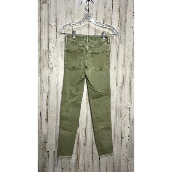 We the Free Women's Green Skinny Jeans Size 26 High-Rise Stretchable - Picture 3 of 4